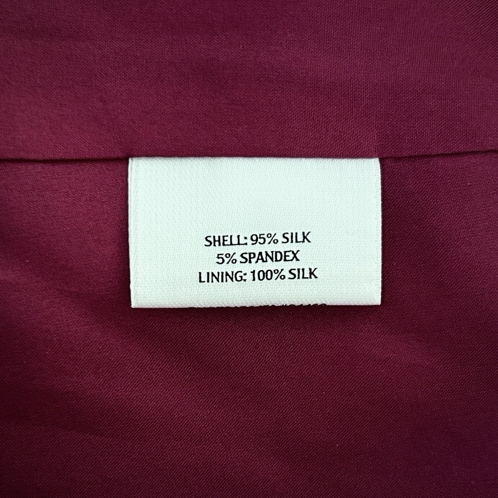 Eileen Fisher Women Med M Hibiscus Red Stretch Silk Charmeuse Sleeveless Top NWT - Picture 13 of 14